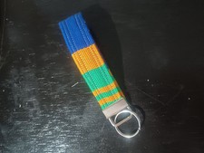 Blue Green Gold Kente Keychain