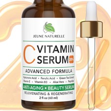All Natural Pure 20 Vitamin C Serum For Face  6 Active Boosters for Dark...