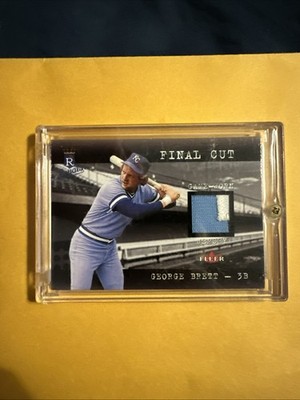 2001 Fleer Final Cut George Brett Game worn jersey duel color Patch. HOF Royals 
