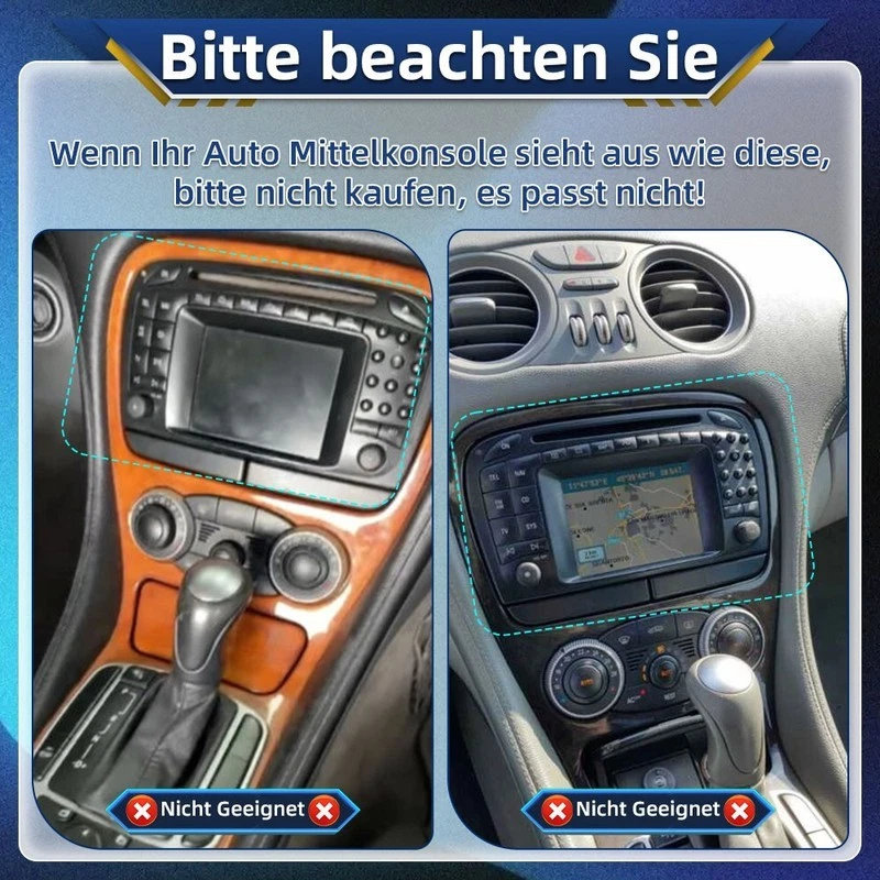 9" Android 15 Autoradio BT Navi GPS + Kamera Für Mercedes Benz SL R230 2001-2012 - Bild 4 von 4
