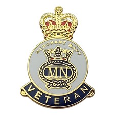 Merchant Navy Veteran Armed Forces Support Hard Enamel Pin Badge