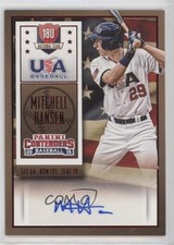 2015 Panini Contenders USA Baseball Ticket Red Foil Mitchell Hansen #38 Auto 1v3