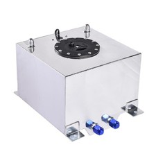 5 Gallon Oil SILVER Aluminum Alloy Shop Fuel Cell Tank & Level Sender NEW