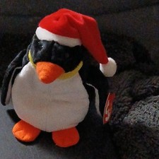 Ty Jingle Beanies Penguin Plush with Santa Hat Retired Ages 3-7 Years 3-4 4-7