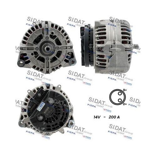 Alternateur Sidat A12BH1062 haute performance de charge John Deere