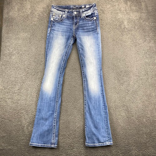 Miss Me Jeans Womens Size 26 Chloe Boot Cut Embellished Dark Wash Denim