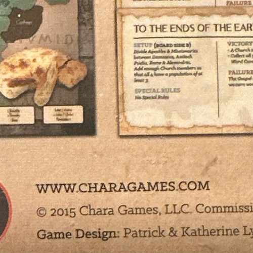 Commissioned Board Game Chara Games New Sealed Cooperative Christian Faith Theme - Picture 8 of 9