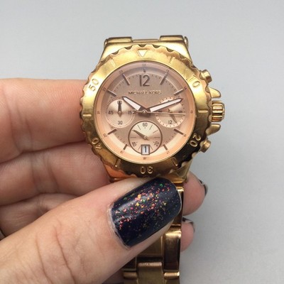 (No battery) Michael Kors Runway Two-Hand Gold-tone 28mm Watch Amazon.com: Michael Kors MK8621 - Slim Runway Gold One Size  main image 4
