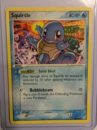 2006 Pokemon EX Crystal Guardians #64 Squirtle, 2006, C, NF/H, cd4 Great Artwork - Bild 7 von 12