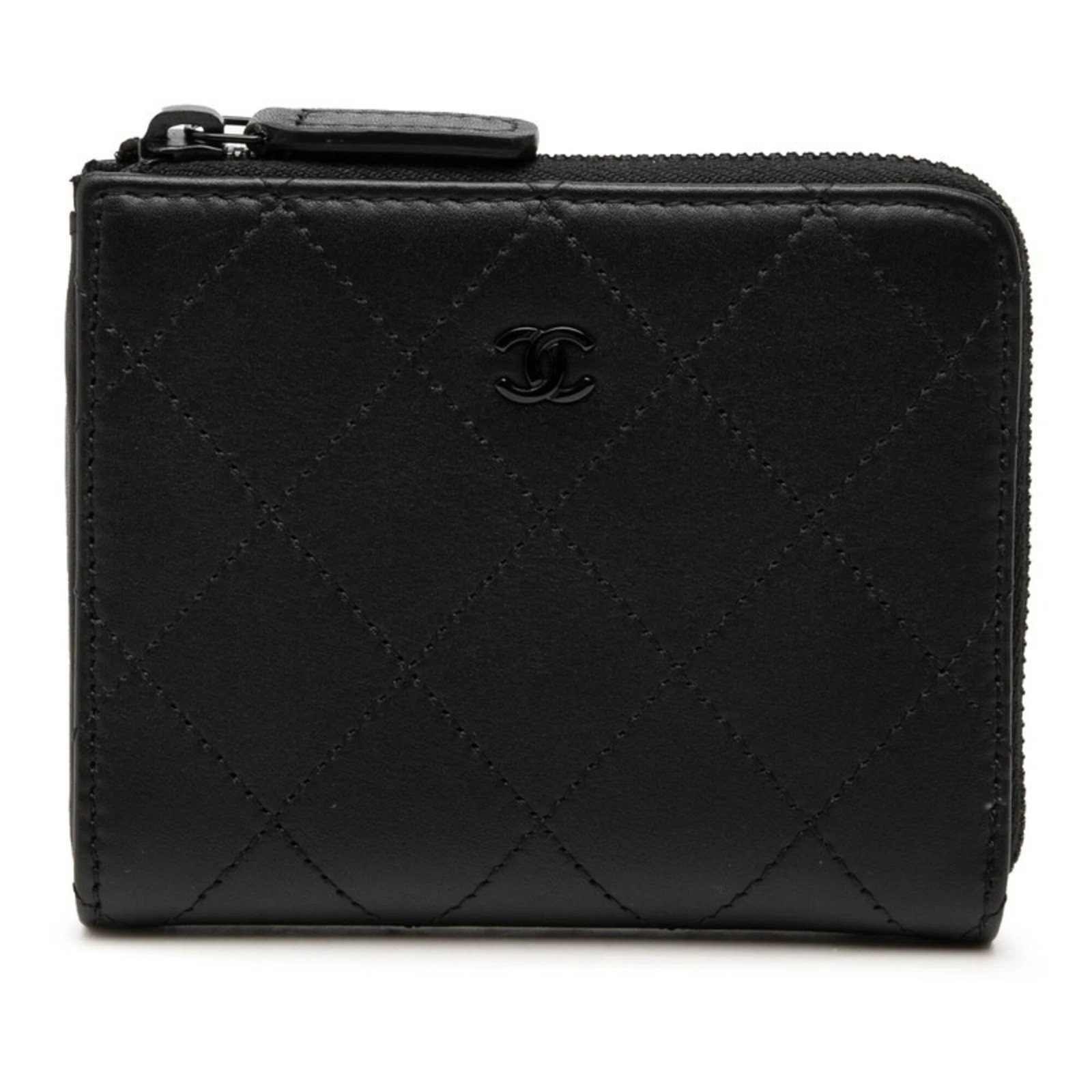 Chanel Coco Mark Matelassé Wallet/Coin Case Compact Wallet L-shape... GZl1i3ll