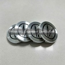 For Acura 4pcs 69mm Silverblack Wheel Center Caps