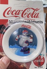 Vintage On Card Coca Cola Coke Polar Bear Refridgerator Magnet