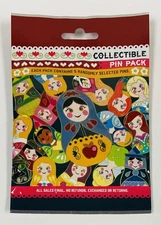 Disney Parks Nesting Dolls Disney Mystery 5 Pin Pack Bag Vaulted Retired New
