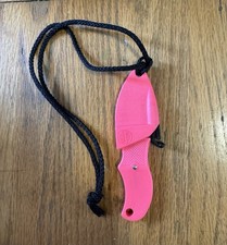 VTG Gerber Buddy System II Knife Hot Pink Neon Blackie Collins Neck Sheath USA