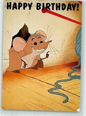 39901092 - Happy Birthday Mouse Comic Aristocats 1970 Walt Disney
