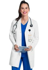 Womens Lab Coat Modern Classic Fit 33 35 Doctors Coat with 3 Pockets CK452, ...