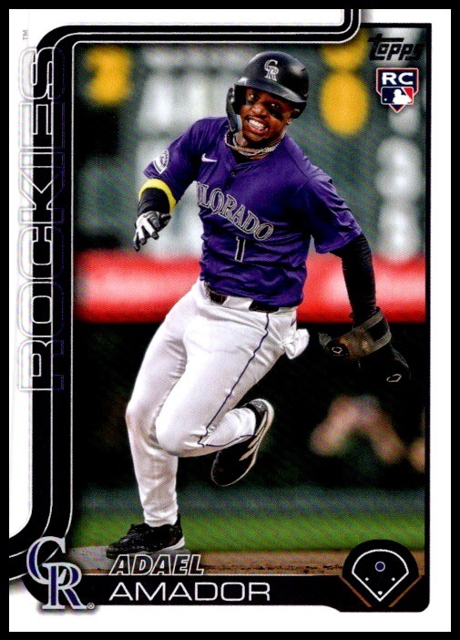 2025 Adael Amador Rookie Topps Series One Baseball RC #191 Colorado Rockies