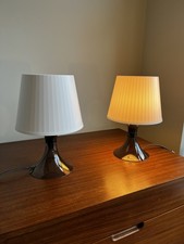 Vintage Ikea Lampan Grey & White Lamps • Set of Two• Good Condition• 