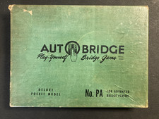 Auto Bridge Play-Yourself Bridge Game Deluxe Pocket Model No. PA Complete Used