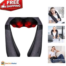Ergonomic Electric Neck and Back Massager with Heat - Perfect for Stress Relief
