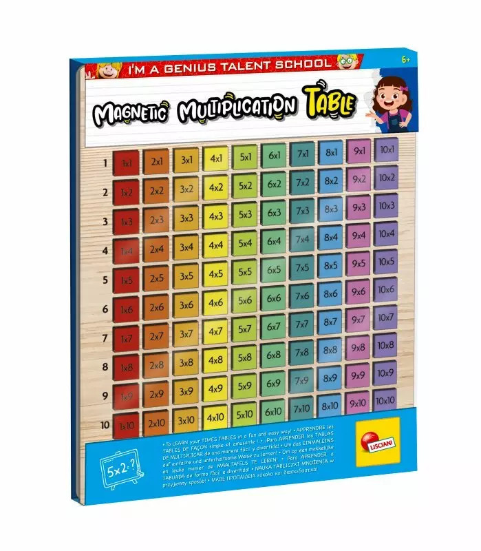 8008324108145 I'm a Genius - Magnetyczna tabliczka mnoenia Lisciani