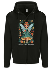 A Christmas Fairy Sparkling Holiday Xmas Mens Zip Up Hoodie