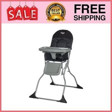 Cosco Kids Simple Fold Baby High Chair, Portable Feeding Chair, Black