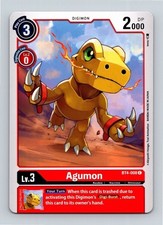 Agumon BT4-008 Common Red Rookie (Lv3) Digimon Card CCG