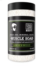 Dead Sea Collection Men's Detoxifying Amber Wood Muscle Soak Salts 37oz