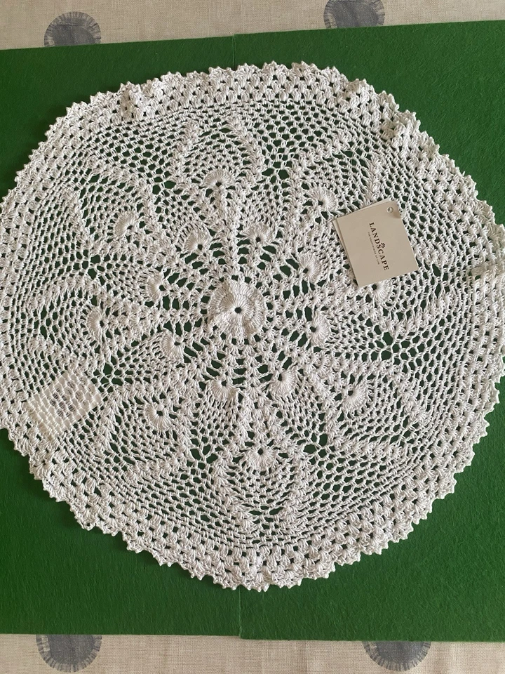 Platzdeckchen Landscape Weiß Gehäkelt Spitze Baumwolle Coaster Deckchen