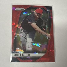 2025 Panini Prizm Andrew Walters 71 Red Cracked Ice Rookie Card
