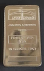 10 OUNCES TROY .999 FINE SILVER  NTR METALS VINTAGE BAR 1970'S MIRROR FINISH