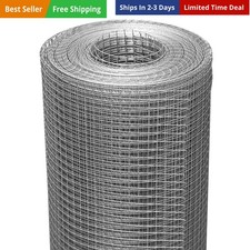 Hardware Cloth 1/2 inch 48 x 100 Ft 19-Gauge, Hot-dip Galvanized After Weldin...