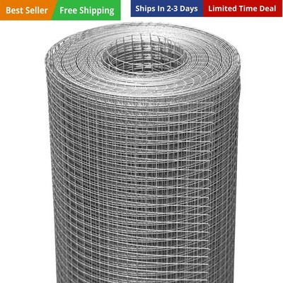 Hardware Cloth 1/2 inch 48 x 100 Ft 19-Gauge, Hot-dip Galvanized After Weldin...