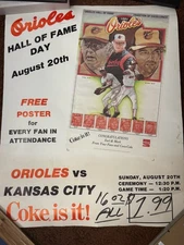 Orioles Hall Of Fame Day Earl Weaver August 20th Coca-Cola Advertisement Poster