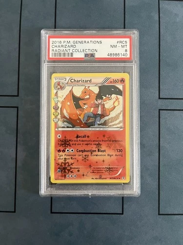 Charizard Radiant Collection RC5 Pokemon Card 2016 Pokemon Generations PSA 8
