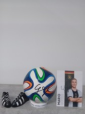 Adidas Mini Mistrzostwa Świata Matchball Replika 2014 Brazuca podpisana przez Mario Götze