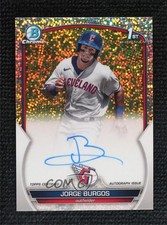 2023 Bowman Chrome Prospect Speckle Refractor /299 Jorge Burgos Auto 0o3x