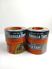 PACK OF 4 Gorilla Tape Black Tough Wide Tape 2.8" X 25 yd