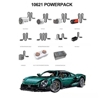1:8 MOC High-tech Romeos Technical Super Car Building Blocks Brick 3861PCS Power