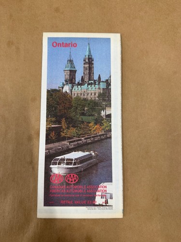 CAA AAA Ontario Travel Map Road Atlas Section 5141 Canada USA