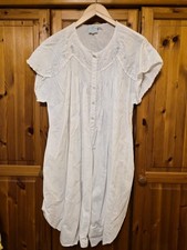 GILLIGAN O MALLEY Vintage White Cotton Nightgown Sz Small Heirloom Cottage