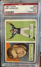 1957 Topps Art Donovan #65 PSA 9 Mint HOF