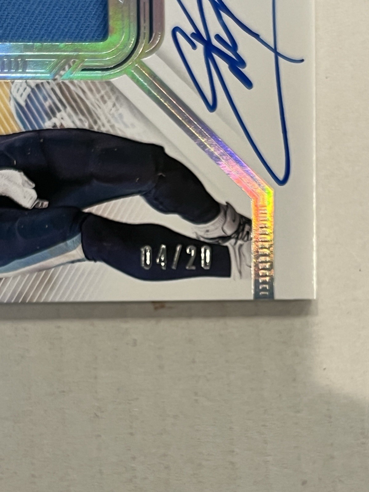 Panini 2023 Flawless Eddie George Patch Auto Silver #PA-EGE /20 Titans view 2