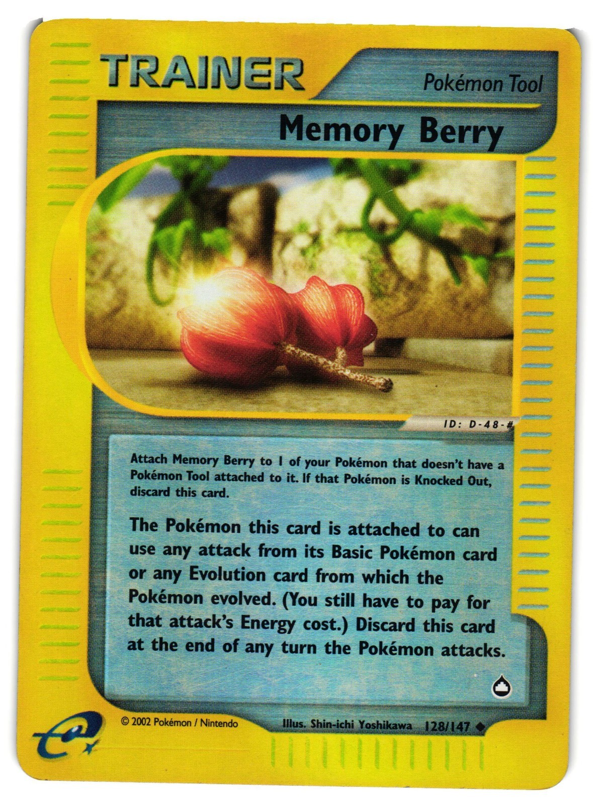 Pokemon TCG Memory Berry 128/147 Aquapolis Uncommon Reverse Holo MP