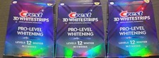 3 CREST 3D WHITESTRIPS PRO-LEVEL WHITENING 12 LEVELS IN 3 WEEKS 40 X3 120 STRIPS