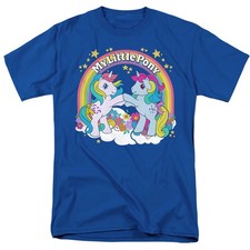 Hasbro - My Little Pony - Retro Unicorn Fist Bump - Adult Unisex T-Shirt - Blue