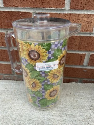 Culver Sunflower Lemonade Ice Tea Acrylic Pitcher