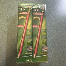 New Ticonderoga Erasable Checking Pencils with Eraser Carmine Red Lead - 6 Dozen