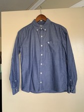 Abercrombie Kids Boys Chambray Blue Button Up Casual Dress Shirt Sz.13/14 Or L